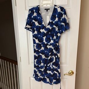 Banana Republic Navy Floral Midi Dress